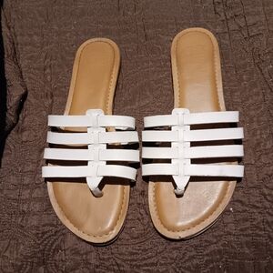 Gianni Bini White Slide Sandals